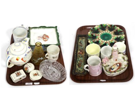 A quantity of collectors items including a Grace Darling 19th century mug, Grace Darling memorabilia Rowntree & Co Ltd tin, S