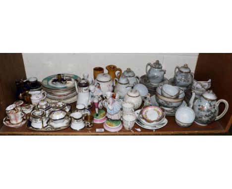 A collection of decorative ceramics including a Japanese eggshell tea service; Japanese Noritake coffee set; collector's plat
