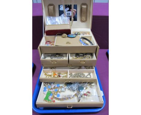 A Mixed Lot of Assorted Costume Jewellery, including necklaces, dress rings, enamel heart shape pendants, Michaela Frey Austr