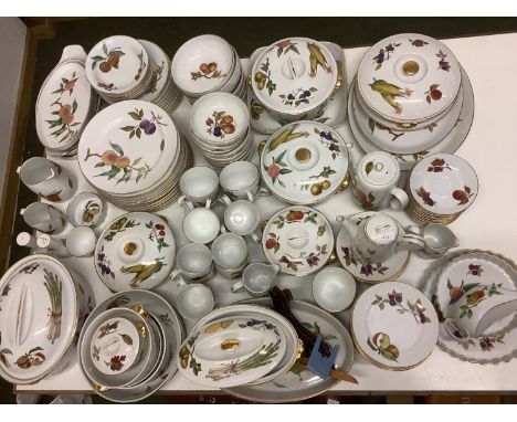 A large quantity of Royal Worcester Evesham china, used, see images for details, some wear to the gilding on some pieces. 
