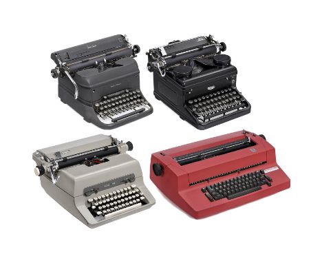 4 Schreibmaschinen für den täglichen Gebrauch  1) "IBM Selectric II", elektrisch, 110 Volt, mit Kugelkopf, ungetestet. (2–3/–
