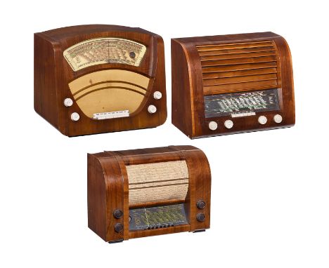 3 frühe Röhrenradios von Bang &amp; Olufsen (B&amp;O)  Dänemark. 1) Master 41K, 1941, 5 Röhren, 3 Wellenbereiche, Netzbetrieb