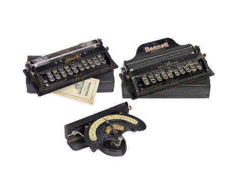 Junior, "Bennett" und "The American Typewriter"  1) "Junior", 1910, Junior Typewriter Company, New York. Typenradschreibmasch