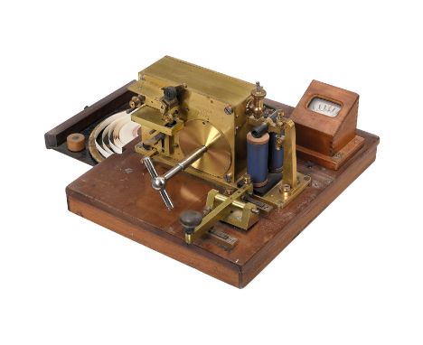 Deutsche Telegraphenstation von Siemens &amp; Halske, um 1900  Berlin. Farbschreiber Nr. 73386, Federwerkantrieb (funktionier