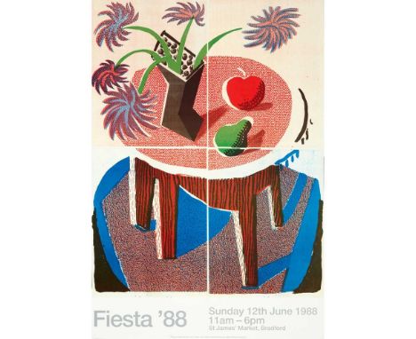 § DAVID HOCKNEY O.M., C.H., R.A. (BRITISH 1937-) FIESTA '88 (BAGGOTT 178) Off-set lithographDimensions:the sheet 63cm x 42.5c
