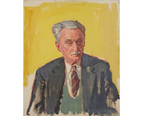 § ALBERTO MORROCCO R.S.A., R.S.W., R.P., R.G.I., L.L.D. (SCOTTISH 1917-1999) PORTRAIT OF HUGH MACDIARMID Oil on canvasDimensi