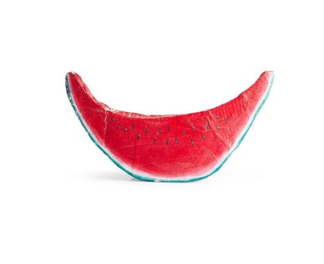 § NICOLAS PARTY (SWISS 1980-) WATERMELON SLICE  Hand-painted papier-mâché sculptureDimensions:31cm x 59cm x 10cm (12.25in x 2