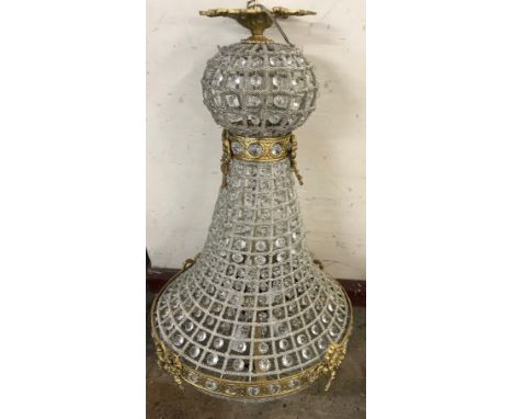 A French Empire style bag shaped chandelier 