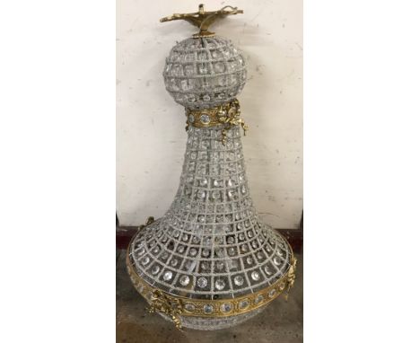 A French Empire style bag shaped chandelier 