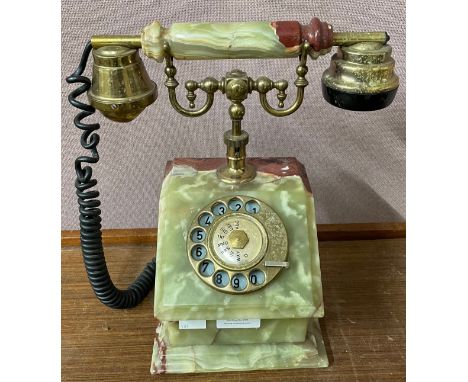 A vintage onyx telephone 