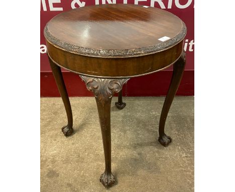 A Waring &amp; Gillow Chippendale Revival carved mahogany occasional table 
