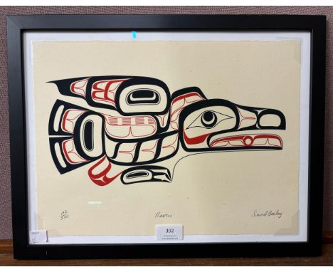 David A. Boxley (American b.1952), signed limited edition silkscreen print, no. 14/130, framed
