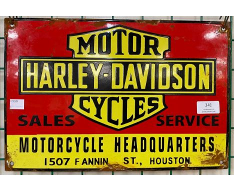 A Harley-Davidson enamelled metal advertising sign 