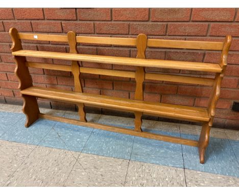 An Ercol Blonde elm and beech Delft rack