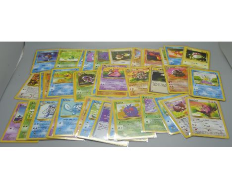 A collection of fifty vintage Pokemon cards 