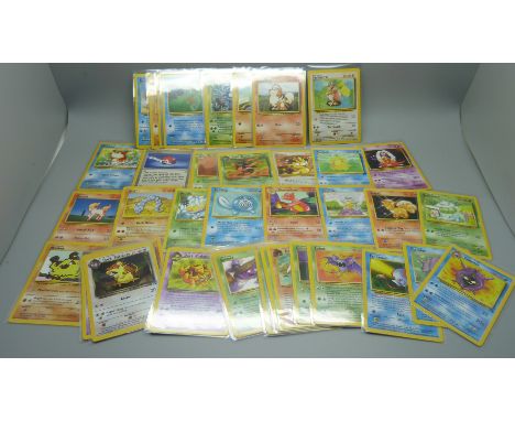 A collection fifty vintage Pokemon cards 