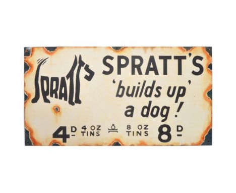 Spratt's - A Contemporary artists' impressions of traditional pictorial enamel advertising sign for Spratt's 'builds up a dog