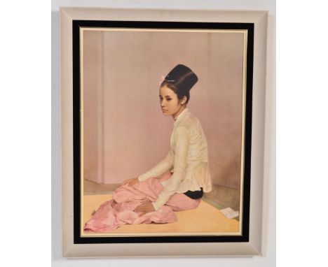 Sir Gerald Kelly (b.1879) - The Burmese Princess Saw Hon Nyun - A vintage 20th Century print on board depicting the icon lady
