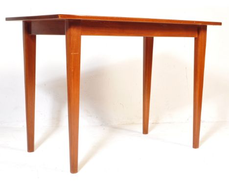 Gordon Russell - British modern design - Retro vintage mid 20th Century small teak wood kitchen dining table. Of rectangular 