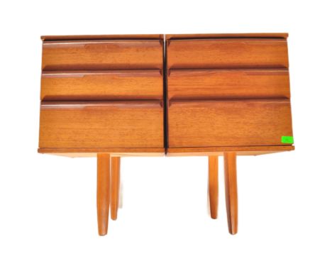 Victor B Wilkins - G-Plan - Fresco - A pair of 20th Century retro vintage G Plan bedside tables cabinets of teak construction