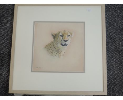 A pastel sketch, Lin Rattenburg, Eye to Eye, signed and dated (20)03 and attributed verso, 27 x 27cm, plus frame and glazed