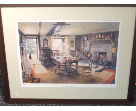 A Ltd Ed print, after Stephen Darbishire, Tea Time at Hill Top, 1995 National Trust centenary, signed and num 7/1000, 32 x 44