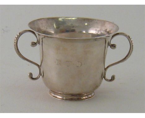 A Channel Islands silver christening cup, maker’s mark very indistinct, Guernsey, probably last quarter of 18th century, bead