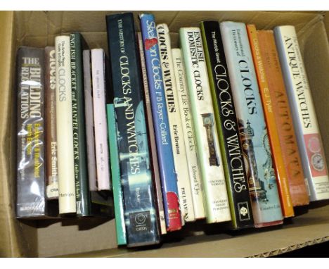A BOX OF CLOCK AND WATCH RELATED BOOKS
