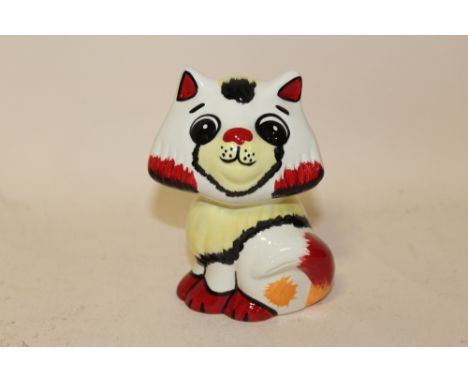 A LORNA BAILEY CERAMIC FIGURE OF A SEATED CAT
