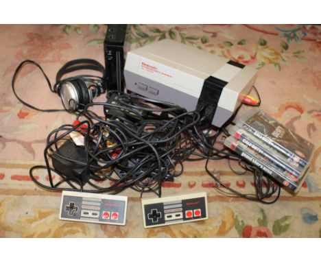 A NES NINTENDO ENTERTAINMENT SYSTEM, TOGETHER WITH A NINTENDO WII CONSOLE ETC., UNTESTED