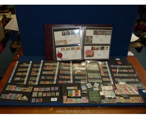 A small quantity of stamps including; English and foreign, Victorian, etc. Together with a file of First Day covers including