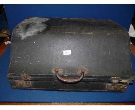 A cased Casali Verona piano accordion with inlay detail and diamonte (some missing), with music books.