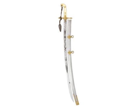 ˜AN OFFICER'S FULL DRESS OR LEVÉE SWORD BY DAVIES & SON, HANOVER STREET, LONDON, CIRCA 1860-70 with curved blade formed with 