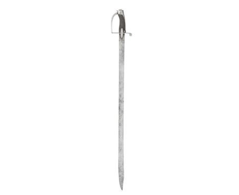 A BRITISH OTHER RANK'S LIGHT CAVALRY SWORD, 15TH (THE KING'S) LIGHT DRAGOONS, CIRCA 1775-88 with single-edged blade formed wi