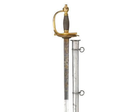 A BRITISH 1796 PATTERN HEAVY CAVALRY OR STAFF OFFICER'S DRESS SWORD, CIRCA 1796-1800 with fullered blade double-edged towards