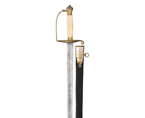 ˜A BRITISH INFANTRY OFFICER'S SPADROON, CIRCA 1788-96 with tapering fullered German blade engraved '[Run]kel ... Solingen' on