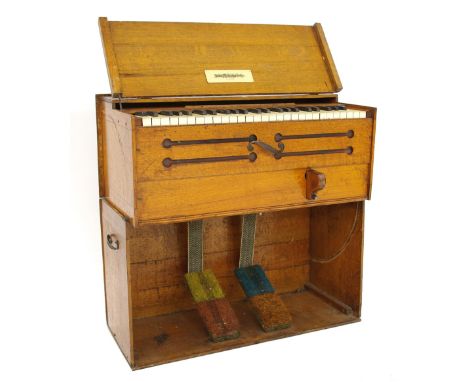 Pete Overend Watts (Mott the Hoople) - John Malcolm &amp; Co oak cased harmonium; together with a 1920s banjo-mandolin and an