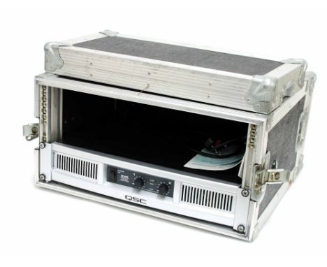 QSC GX5 power amplifier, fitted within a heavy duty flight case