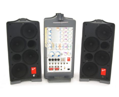 Pete Overend Watts (Mott the Hoople) - Fender Passport portable PA system; together with a vintage heavy duty telescopic micr
