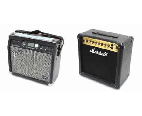 Fender G-Dec guitar amplifier; together with a Marshall MG15DFX guitar amplifier (2)Please note: Whilst all electrical items 