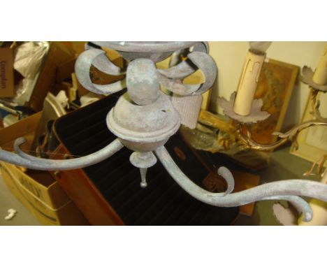 Arts & Crafts Benson Liberty style three branch centre light fitment