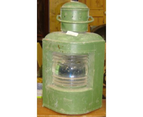 Green painted ships light