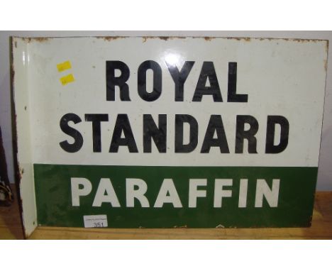 Vintage double sided enamel sign Royal Standard 46 cms x 31 cms