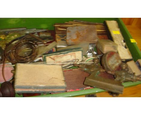 Vintage clock makers tools including jacot tool