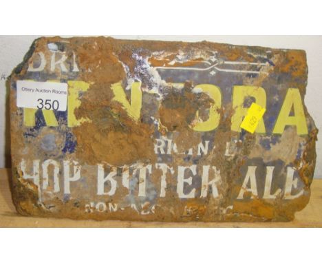 Vintage enamel sign Hop Bitter Ale & Huntley & Palmer tin