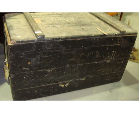 Painted pine trunk for Captain G V Gladstone R.N. (went on to be Admiral )