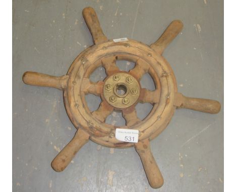 Vintage ships wheel 36 cms in diameter