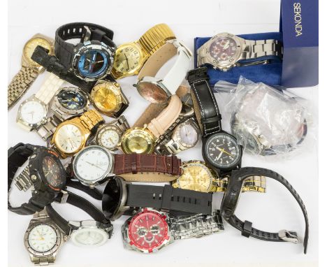 A large Selection of Watches. Twenty-four altogether. (24) The watches are untested. There is some in need of repair. The wat