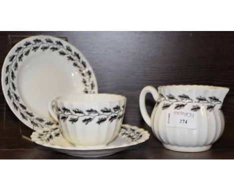 ROYAL WORCESTER 'ROYAL OAK' DINNER SERVICE
mainly black pattern, some green cups