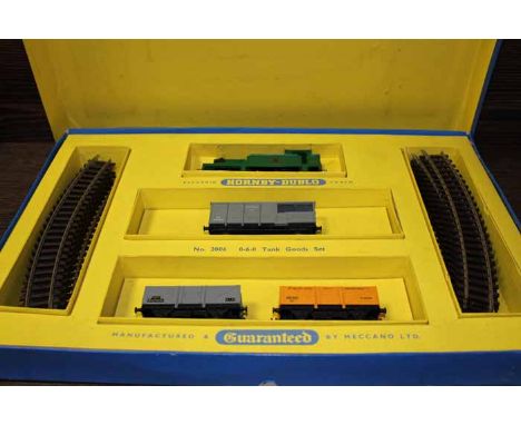 HORNBY DUBLO BOXED TRAIN SET
marked 'Set 2006 0-60 Tank Gods Train', complete with locomotive and tracks; together with a box